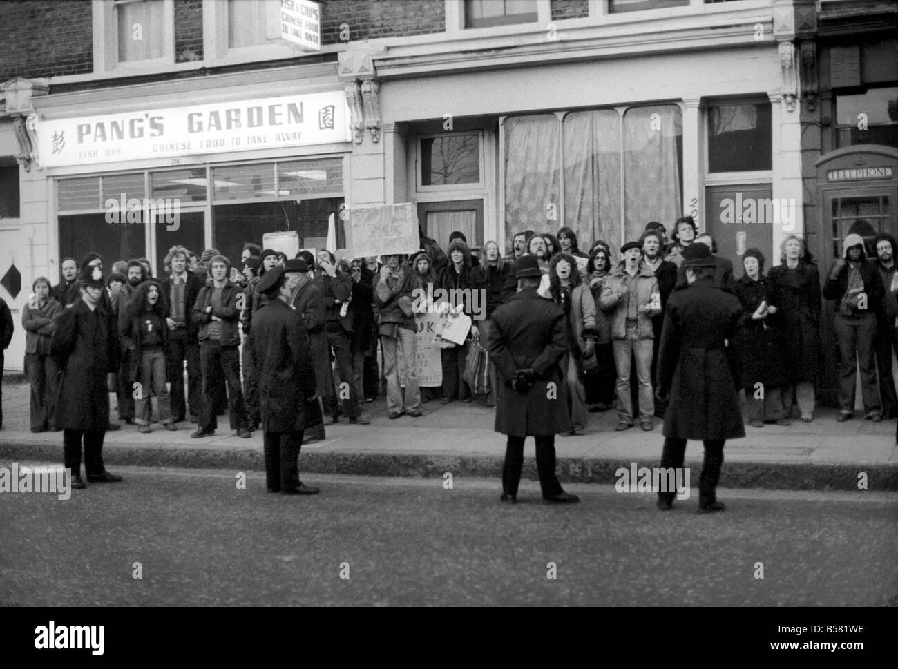 L'étude d'Hénoch : Enoch Powell cette soirée a été l'orateur invité à la campagne anti Marché commun à l'Église Emmanuel Hornsey Hall. Février 1975 75-01048-005 Banque D'Images