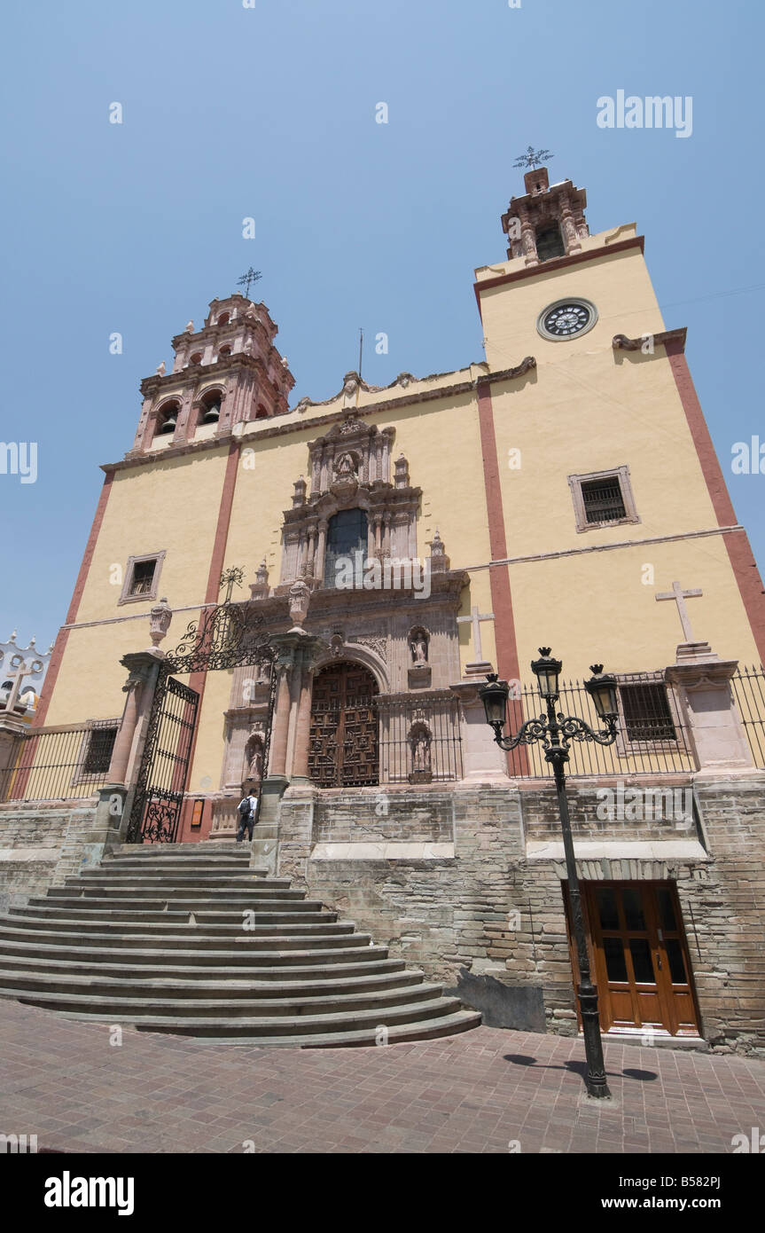 Le 17e siècle Basilica de Nuestra Señora de Guanajuato à Guanajuato, Site du patrimoine mondial de l'UNESCO, de l'État de Guanajuato, Mexique Banque D'Images