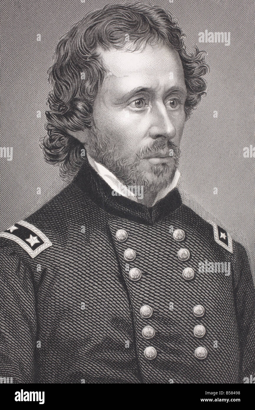 John Charles Fremont, 1813 - 1890. Explorateur américain et général dans la guerre de Sécession américaine. Banque D'Images