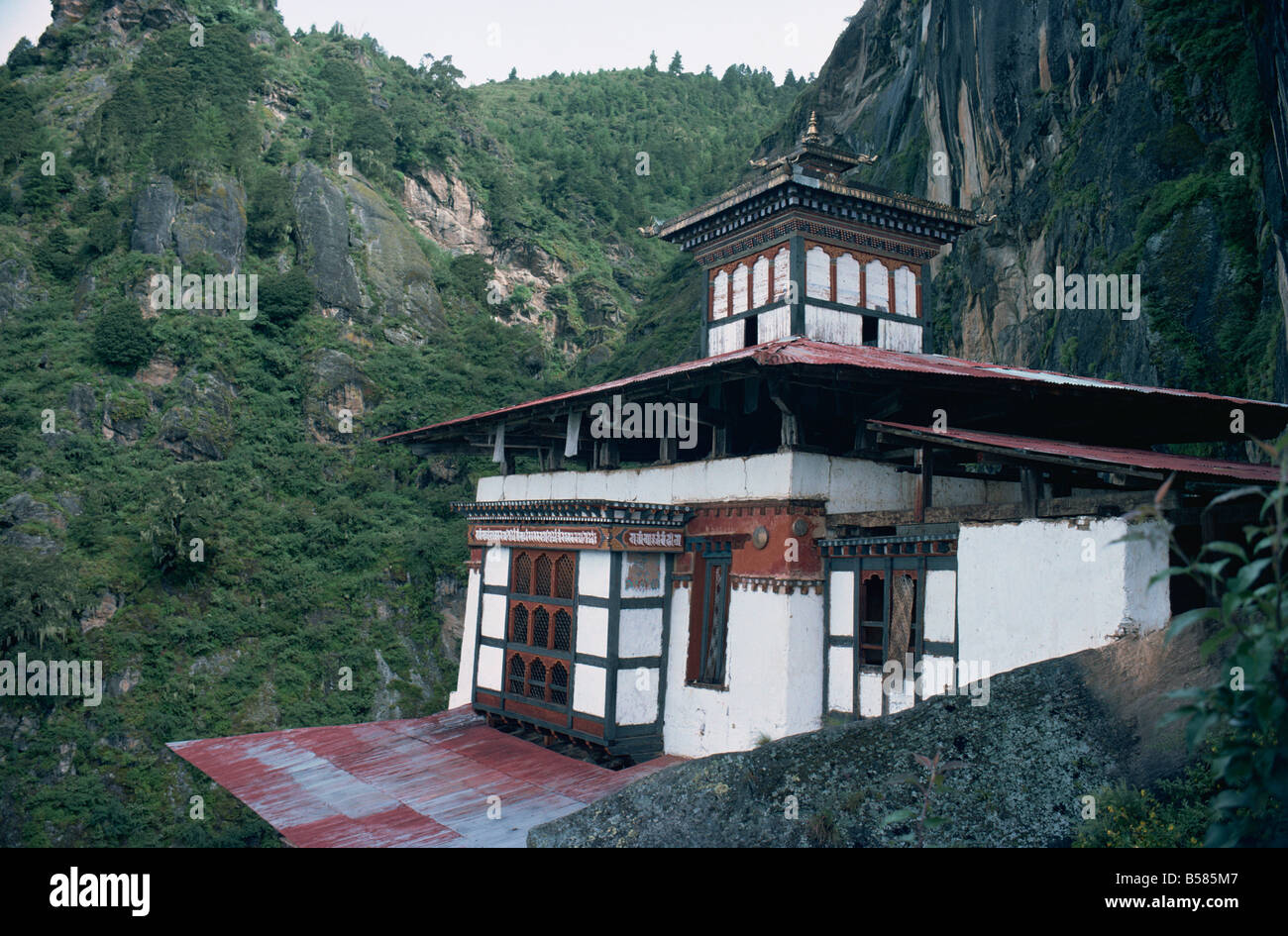 Nid tigres Taksang Dzong Paro Asie Bhoutan Banque D'Images