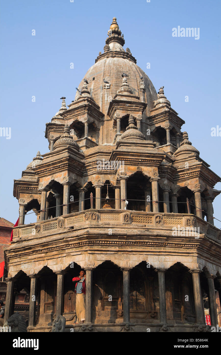 Krishna octogonal Temple construit par Pratapa Malla en mémoire de deux de ses reines, Durbar Square, Patan, Bagmati Banque D'Images