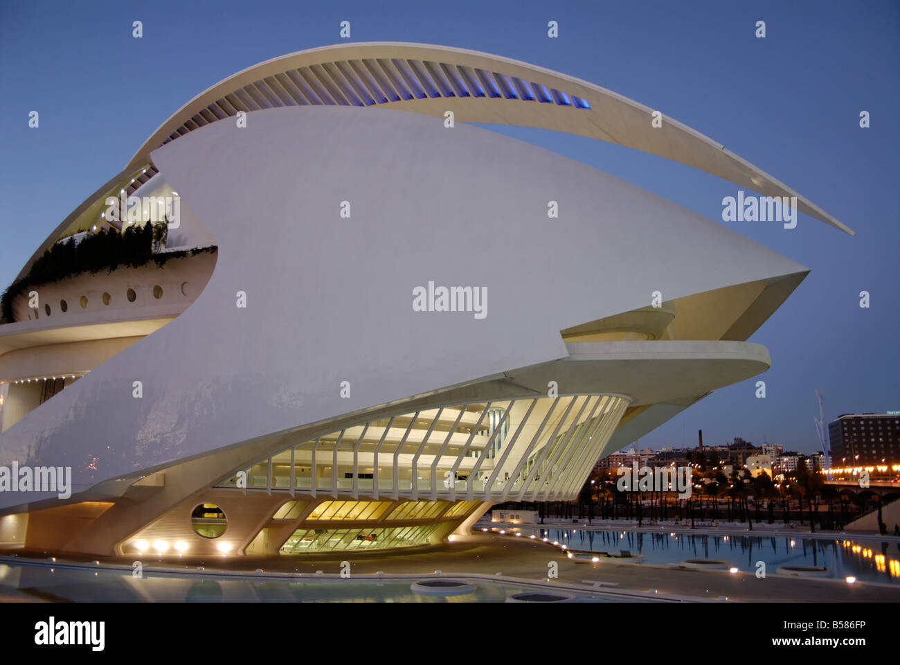 Palau de les Arts Reina Sofia (Palais des Arts Reine Sofia), Cité des Arts et des Sciences, Valence, Espagne, Europe Banque D'Images