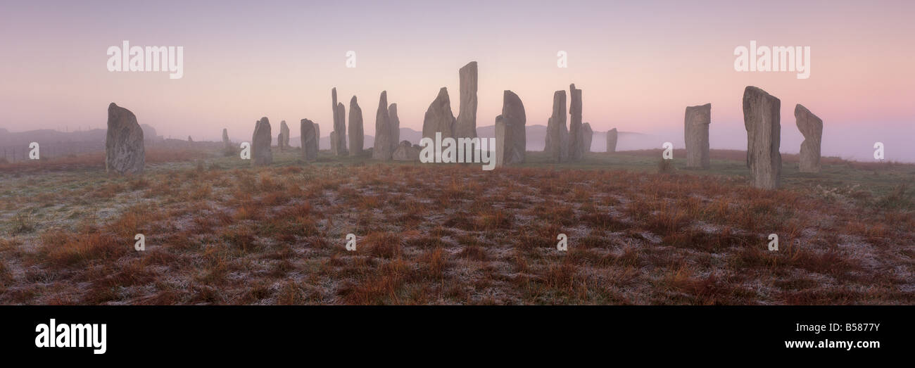 Anneau du cercle de pierres, Shetlands, 27 des 60 pierres encore debout, Central Mainland, îles Orcades, Ecosse Banque D'Images