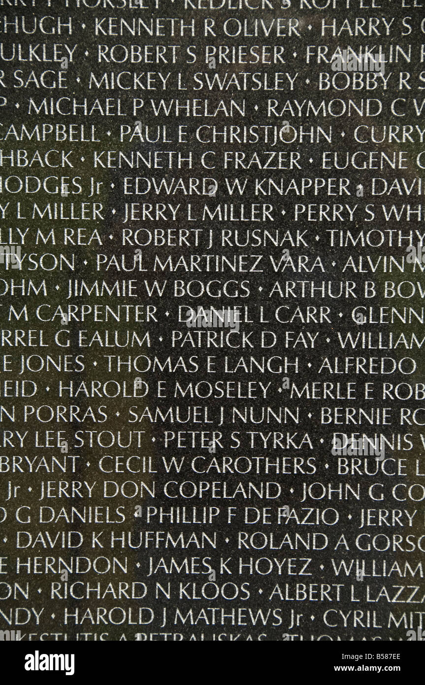 Vietnam Veterans Memorial Wall, Washington (District de Columbia), États-Unis d'Amérique, Amérique du Nord Banque D'Images