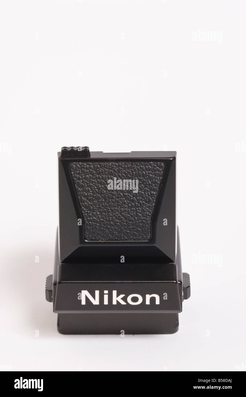 Un Nikon DW-3 viseur tête (frais généraux) pour les professionnels Nikon F3 caméra 35 mm lorsqu'il est utilisé sur un stand de la copie ou du faible niveau Banque D'Images