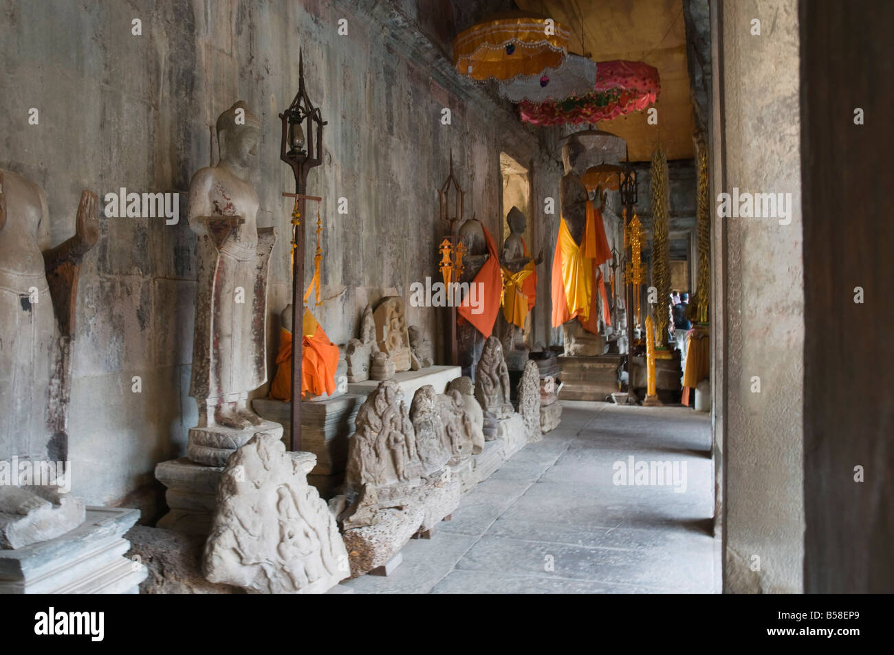 Angkor Wat temple, 12e siècle, khmers, Angkor, Site du patrimoine mondial de l'UNESCO, Siem Reap, Cambodge, Indochine, Asie du sud-est Banque D'Images