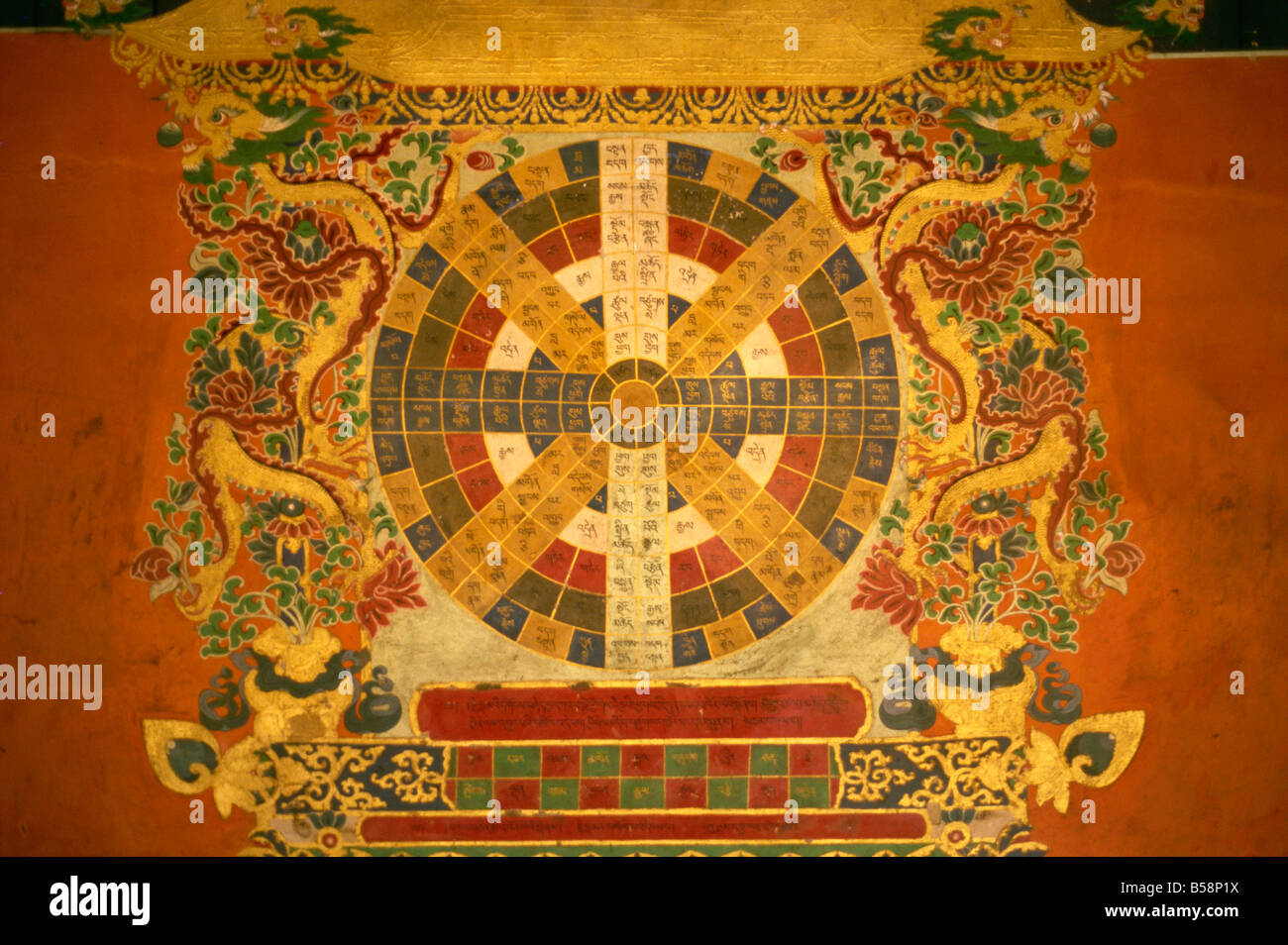 Mandala à l'intérieur du Palais du Potala, Lhassa, Tibet, Chine Banque D'Images