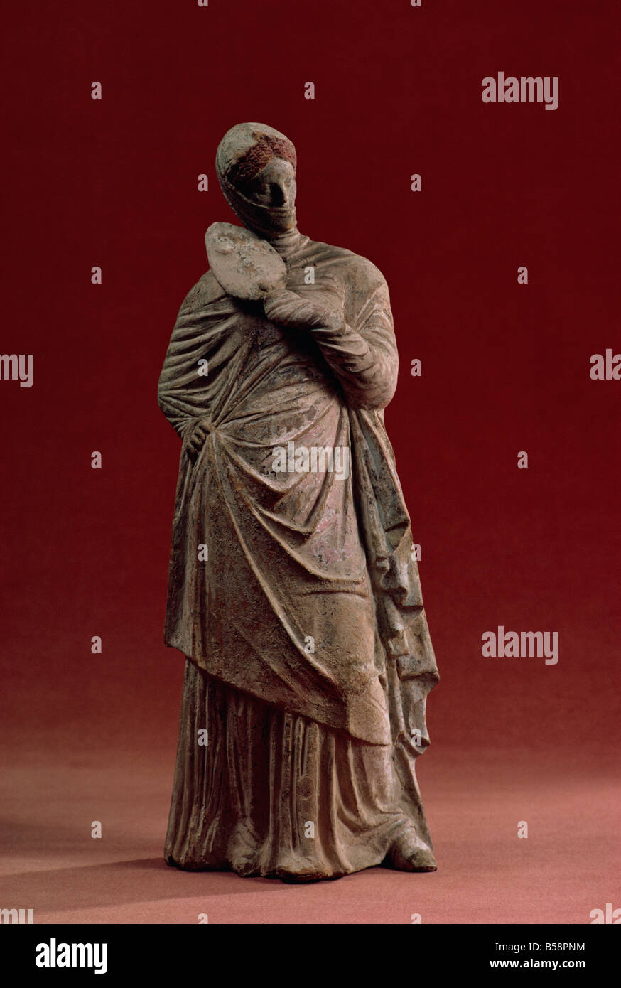 Statue de femme datant du 3ème siècle avant J.-C., Tanagica, musée du Louvre, Paris, France, Europe Banque D'Images