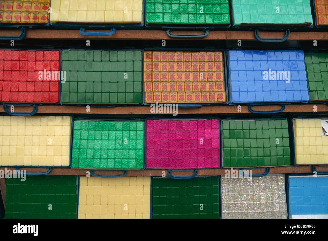 Mahjong tiles, Yunnan, Chine Banque D'Images