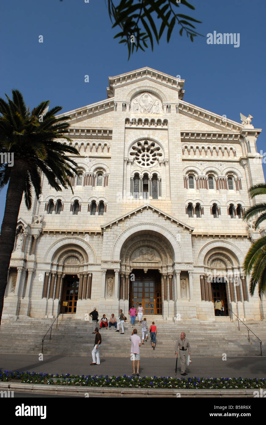 La Cathédrale de Saint Nicolas à Monaco où Grace Kelly est enterré Banque D'Images