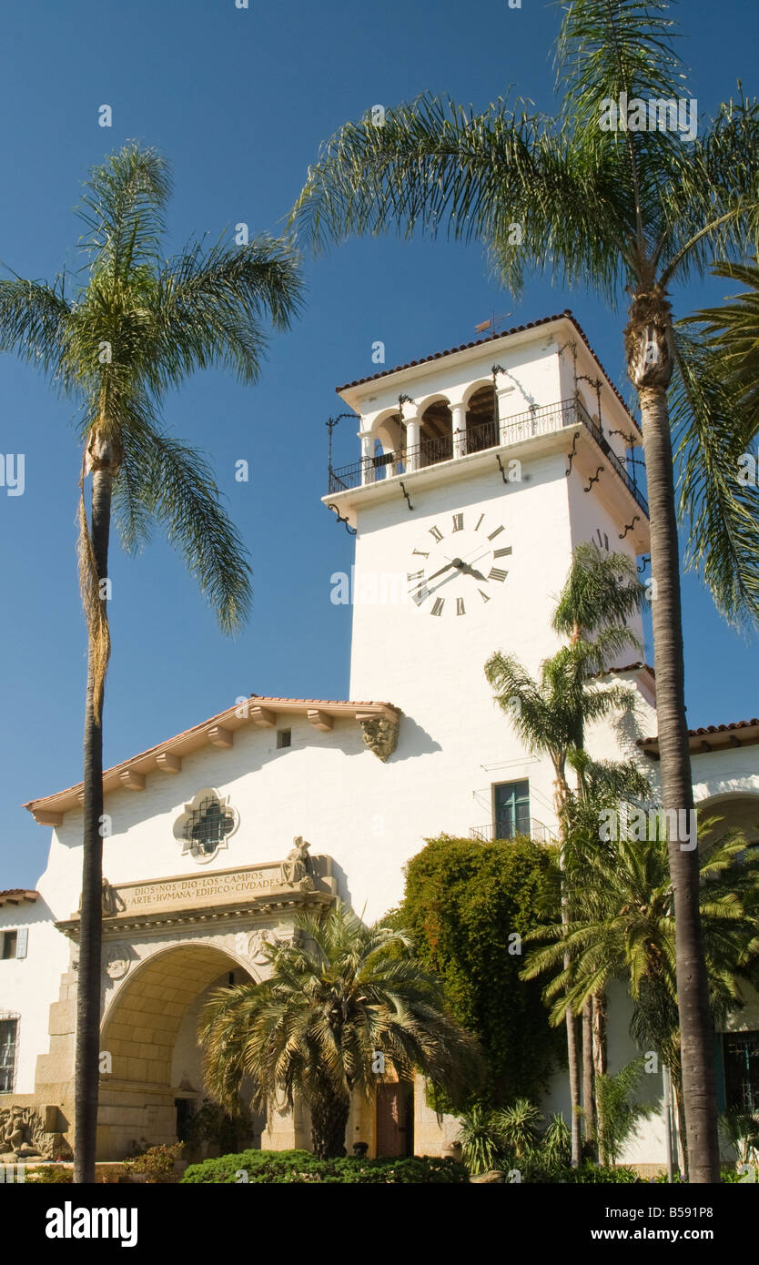 Palais de justice de comté de Santa Barbara California USA Banque D'Images