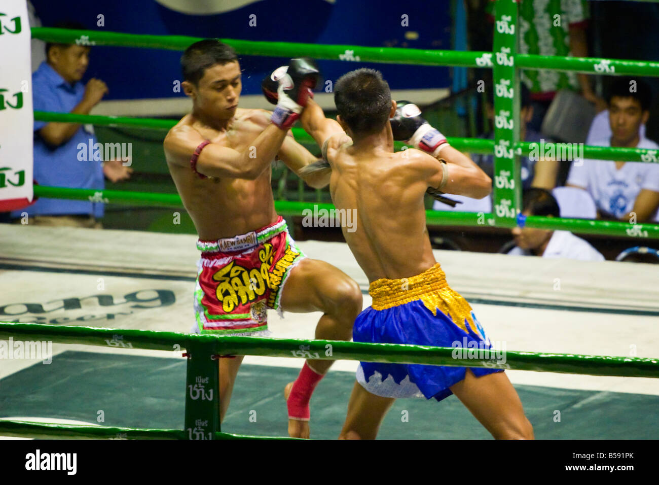 Le Muay Thai - bloc de perforation Banque D'Images
