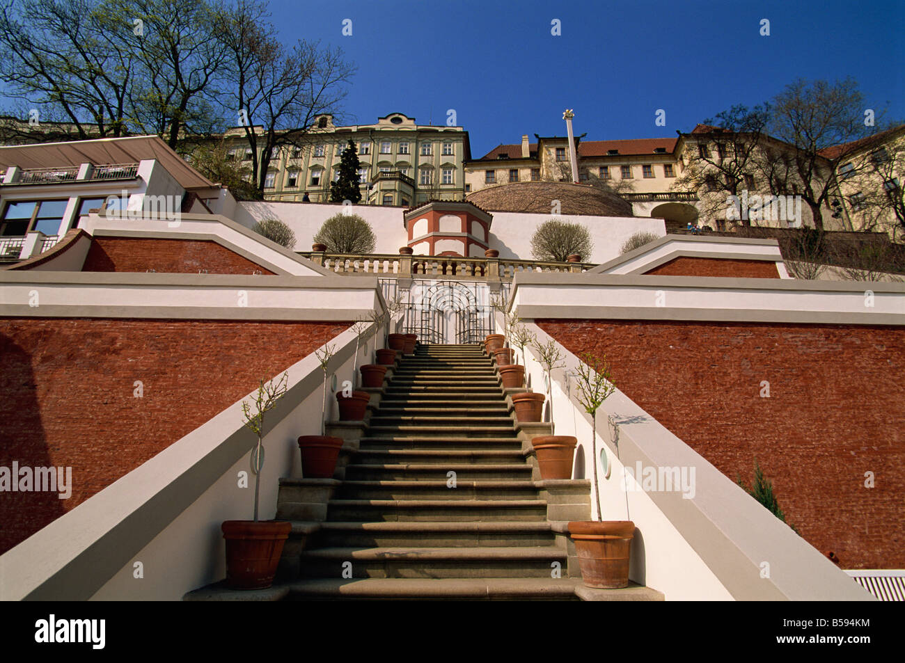 Jardins du Palais Jardin Ledeburska le Château de Prague Prague République Tchèque Europe Banque D'Images