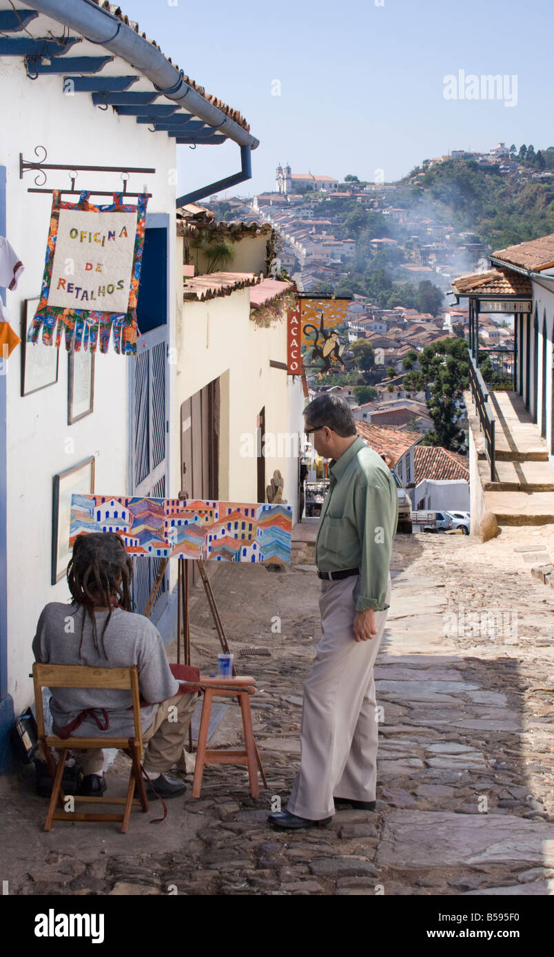 Dans la ville d'Ouro Preto Minas Gerais Province, Brésil, Amérique du Sud Banque D'Images