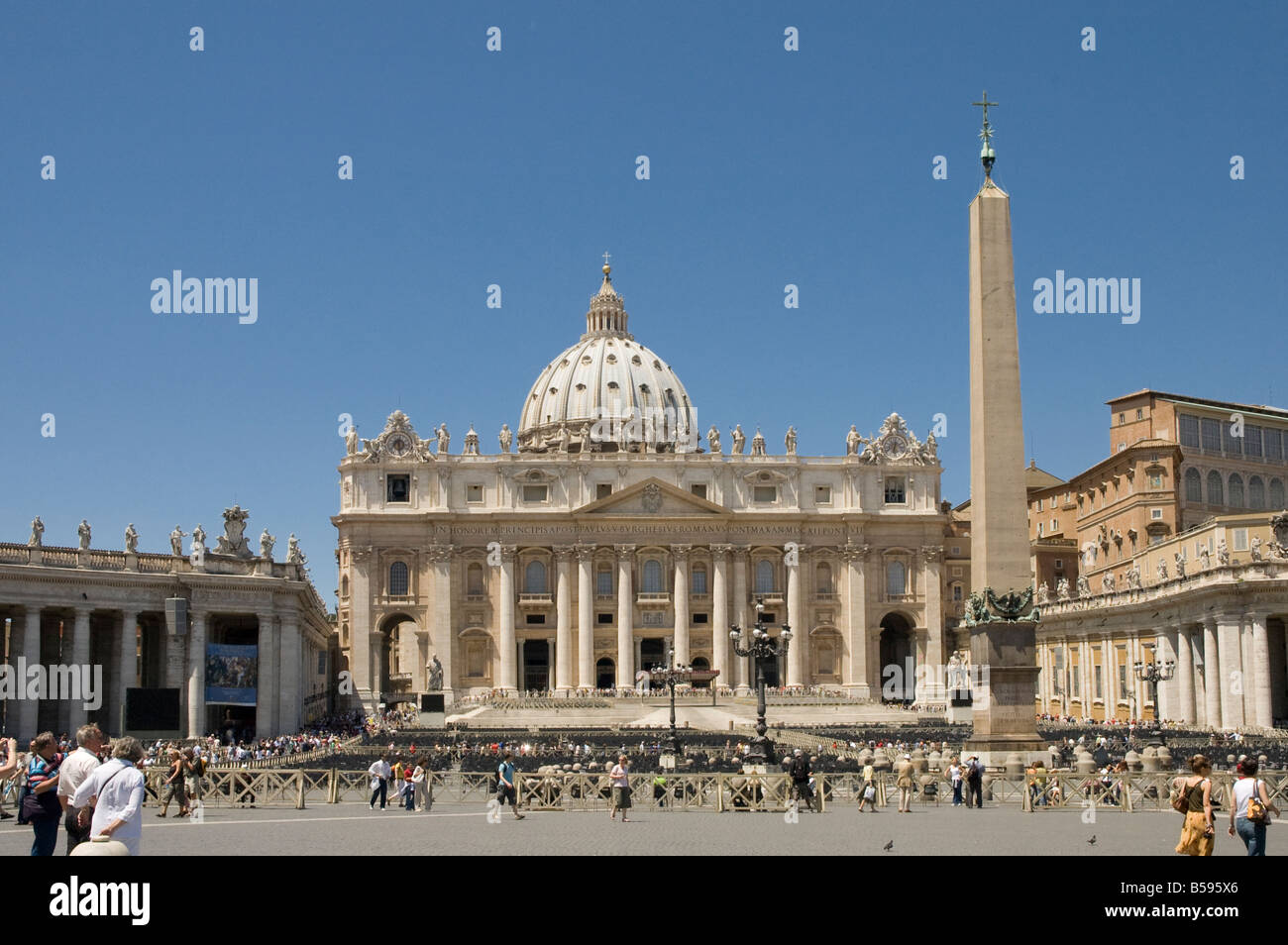 La place Saint Pierre au Vatican, Rome Banque D'Images