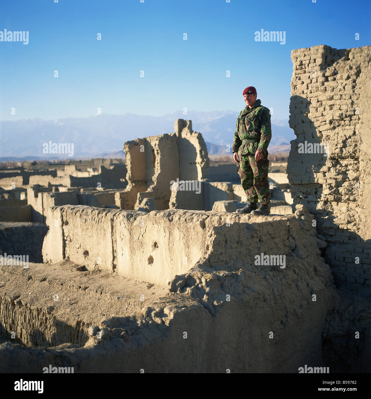 Le Major Guy Lavande 2 Para, à Kaboul Afghanistan Asie du Sud Banque D'Images