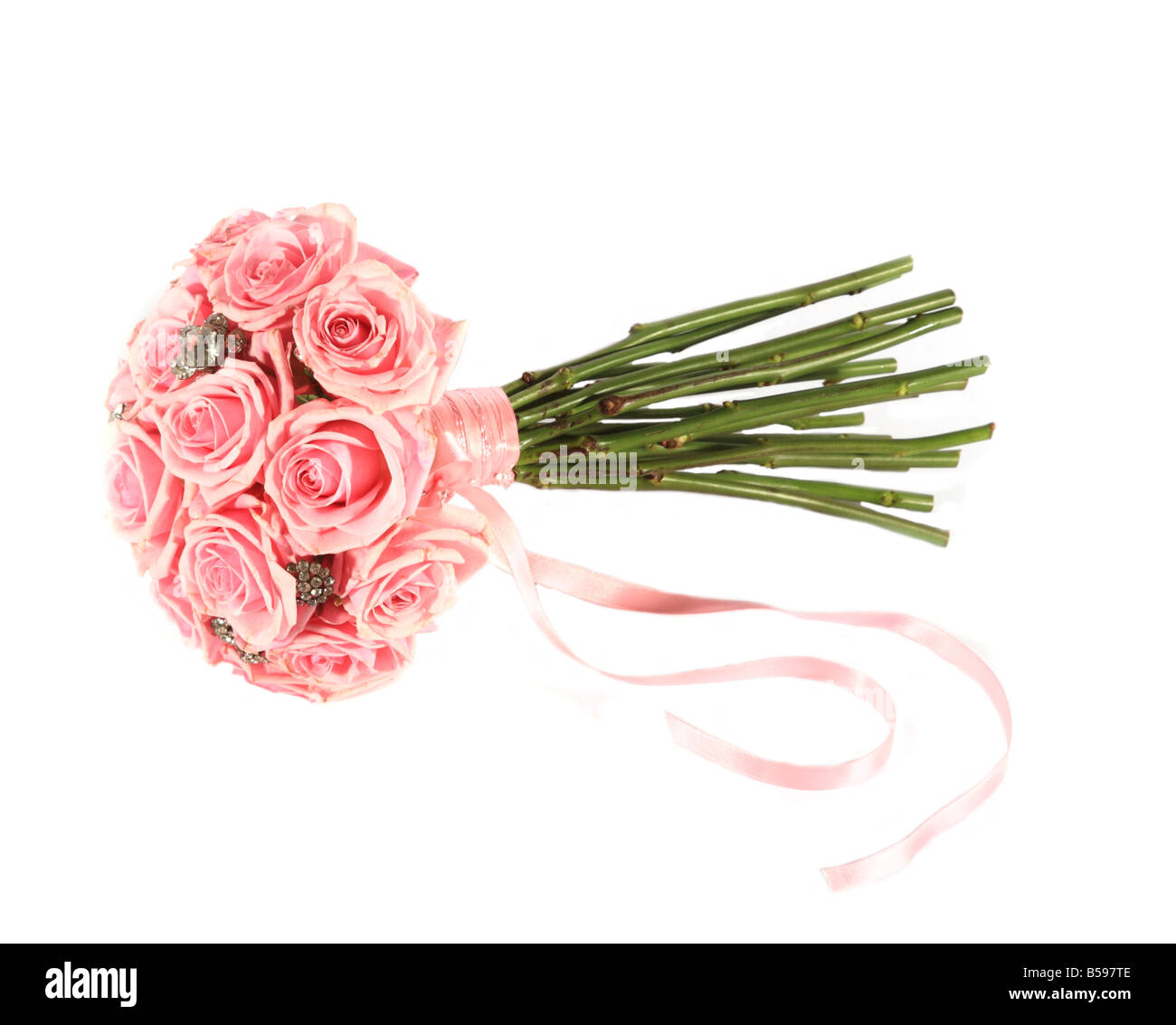 Rose rose bouquet de mariage pour la mariée ou des demoiselles d'honneur Banque D'Images