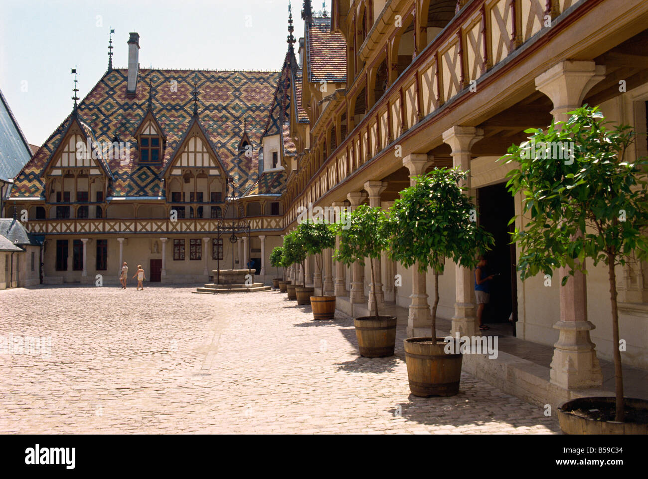 Hôpital Hôtel-Dieu de Dieu Beaune Bourgogne France Europe Banque D'Images