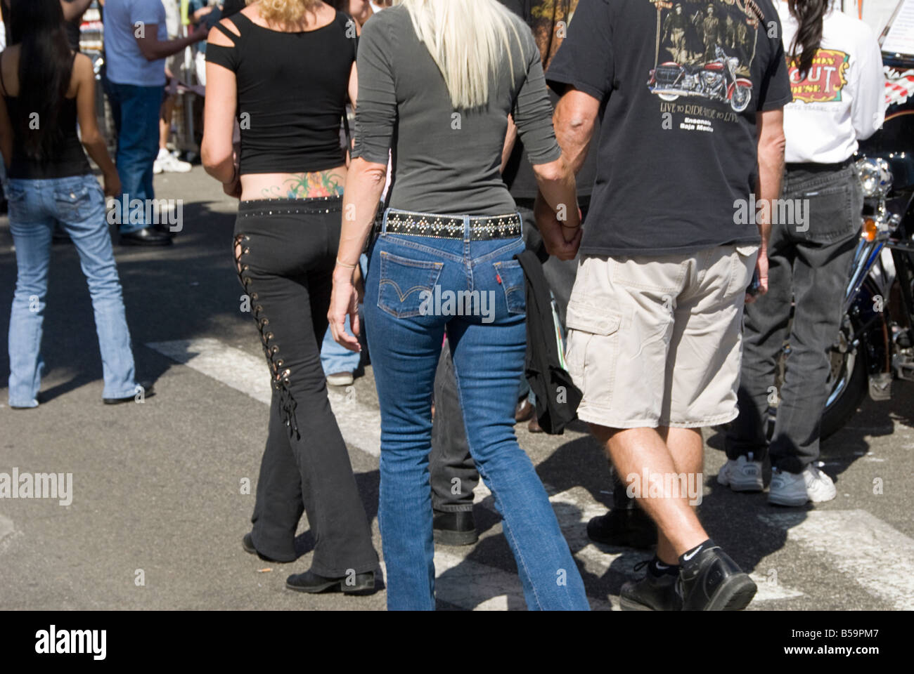 Motocyclettes Harley Davidson American Heat Palm Springs CA Motorcycle & Hot Rod Week-end Banque D'Images