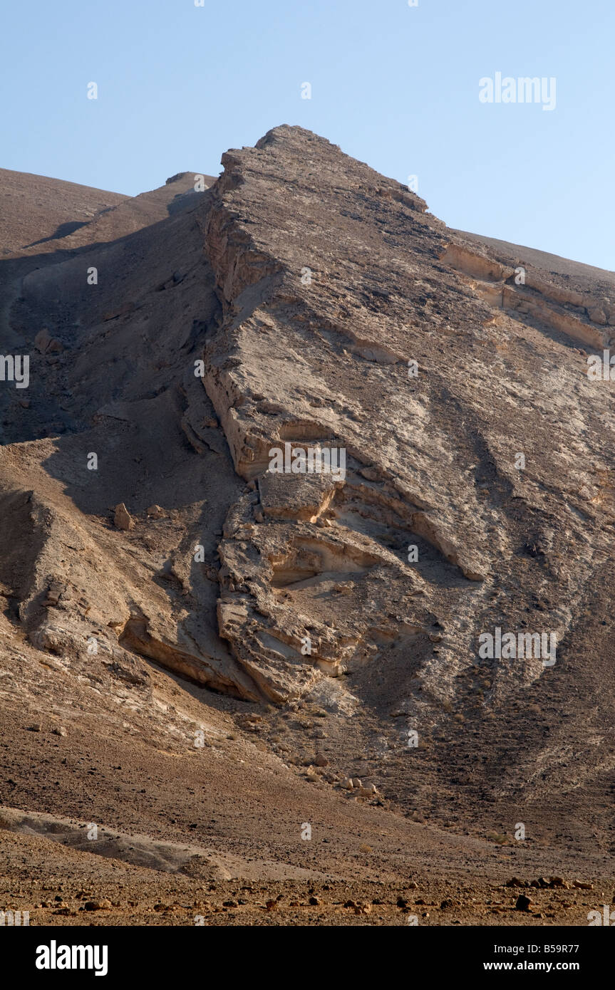 Paysage désertique, le cratère de Ramon Banque D'Images