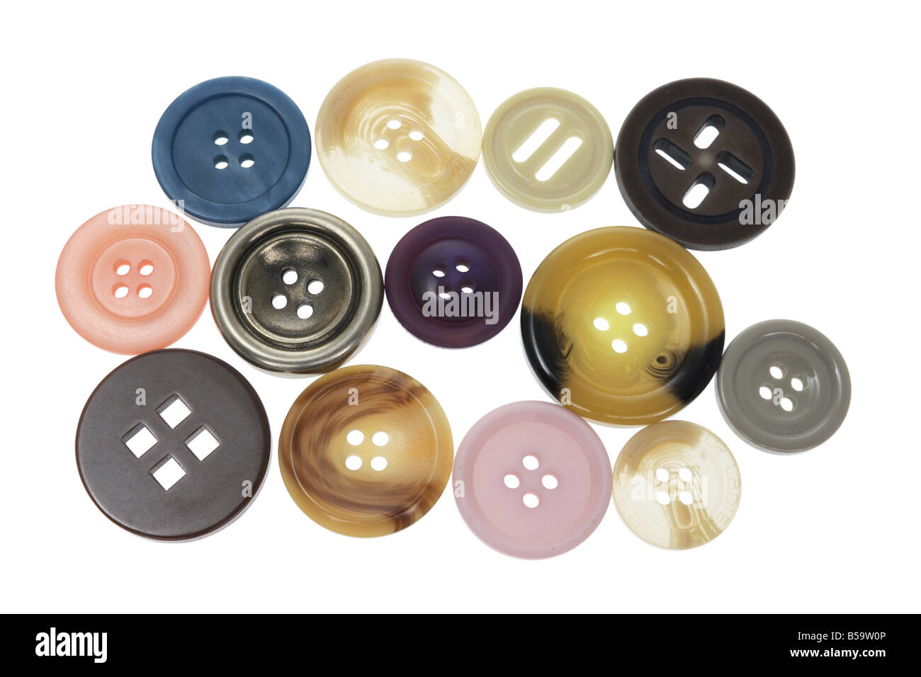 Assortiment de boutons Banque D'Images