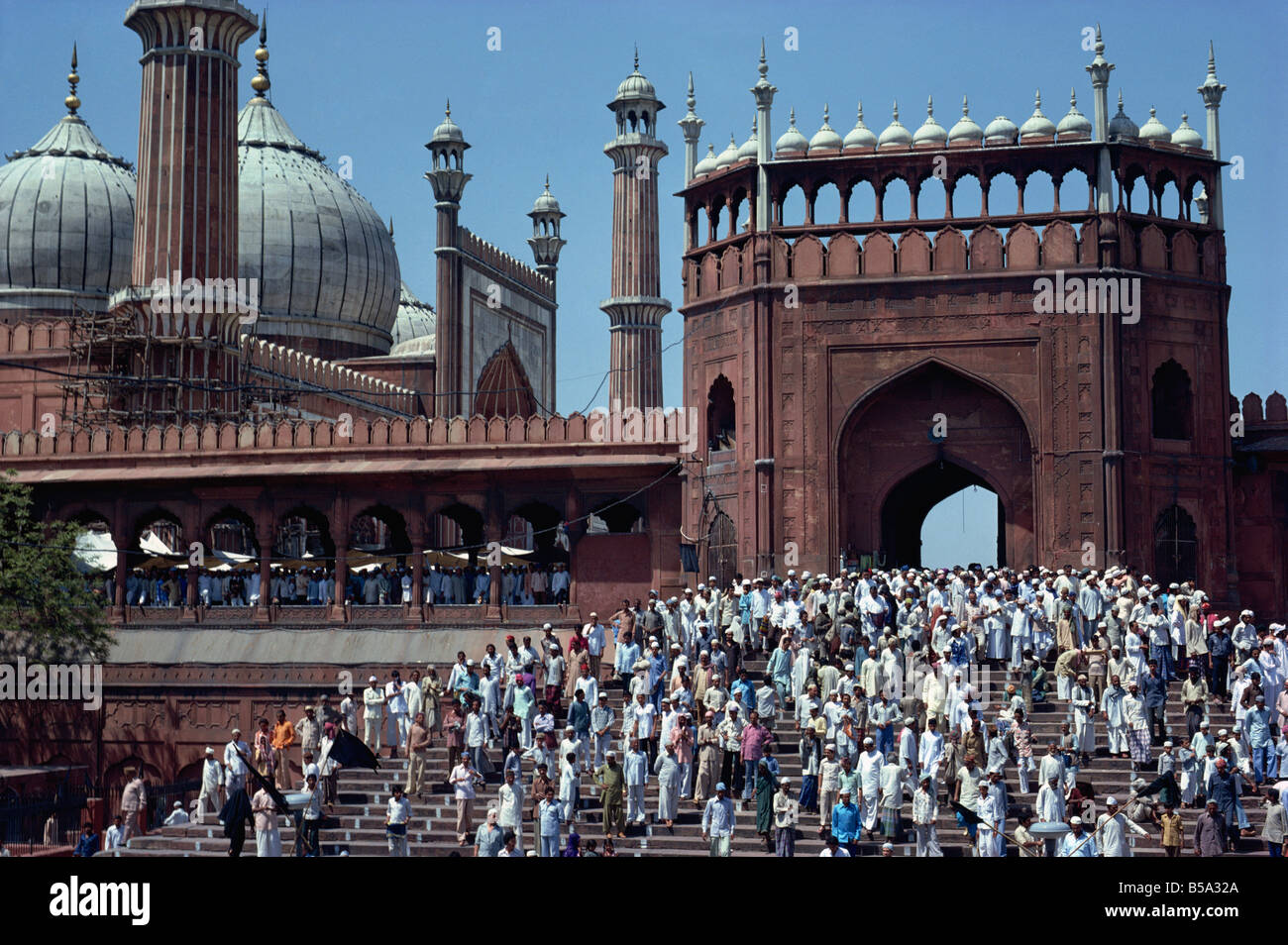 Jama Masjid (mosquée du vendredi), Old Delhi, Inde Banque D'Images