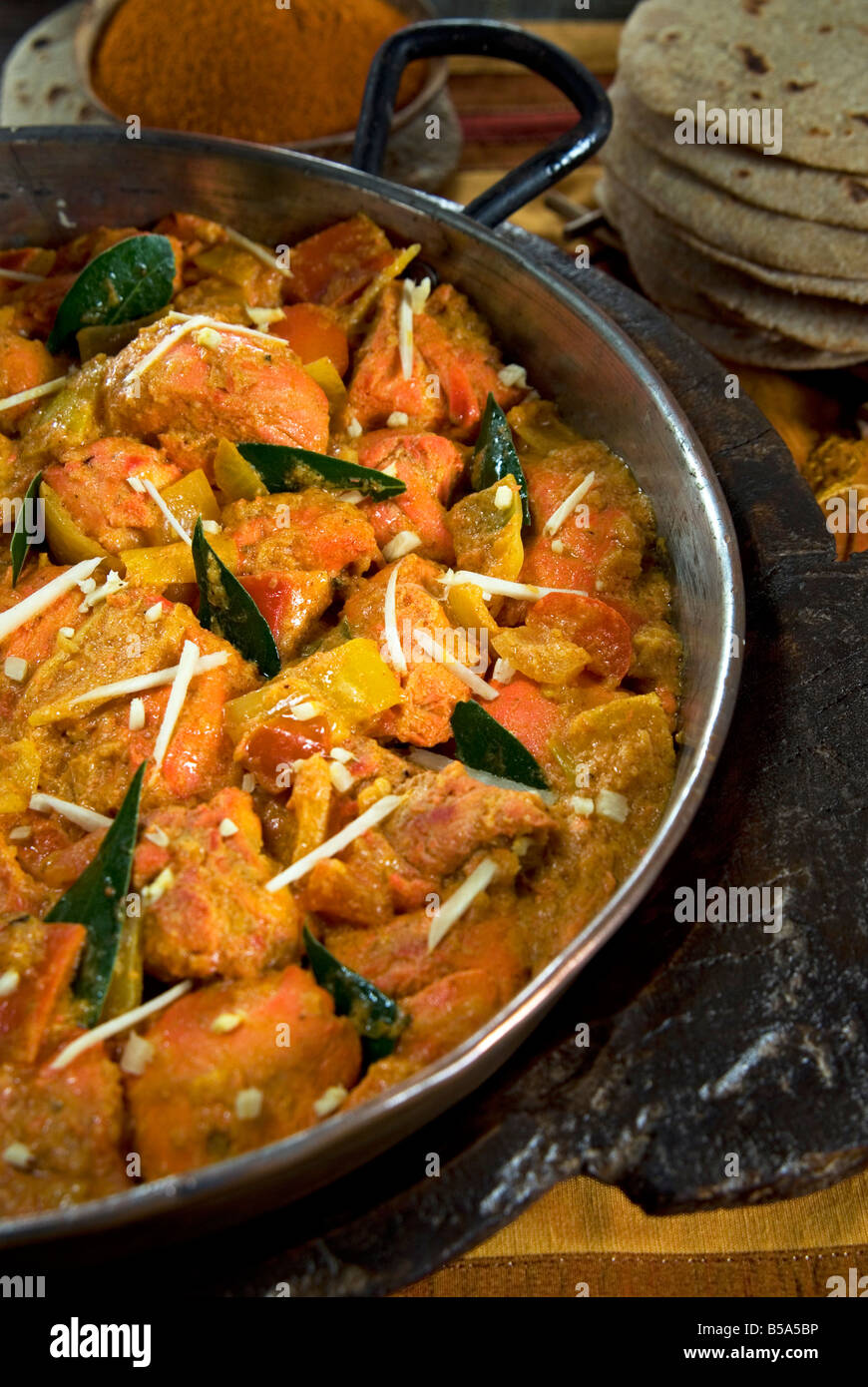 La cuisine indienne, le poulet tikka masala, Inde Banque D'Images