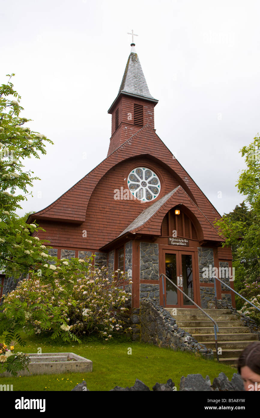 Par Saint Pierre la Mer Episcopal Church à Sitka, Alaska Banque D'Images