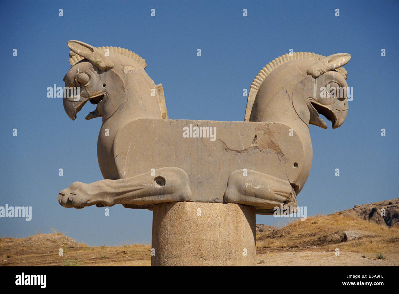 Aigle à double tête Persépolis Iran Moyen-orient D C Poole Banque D'Images