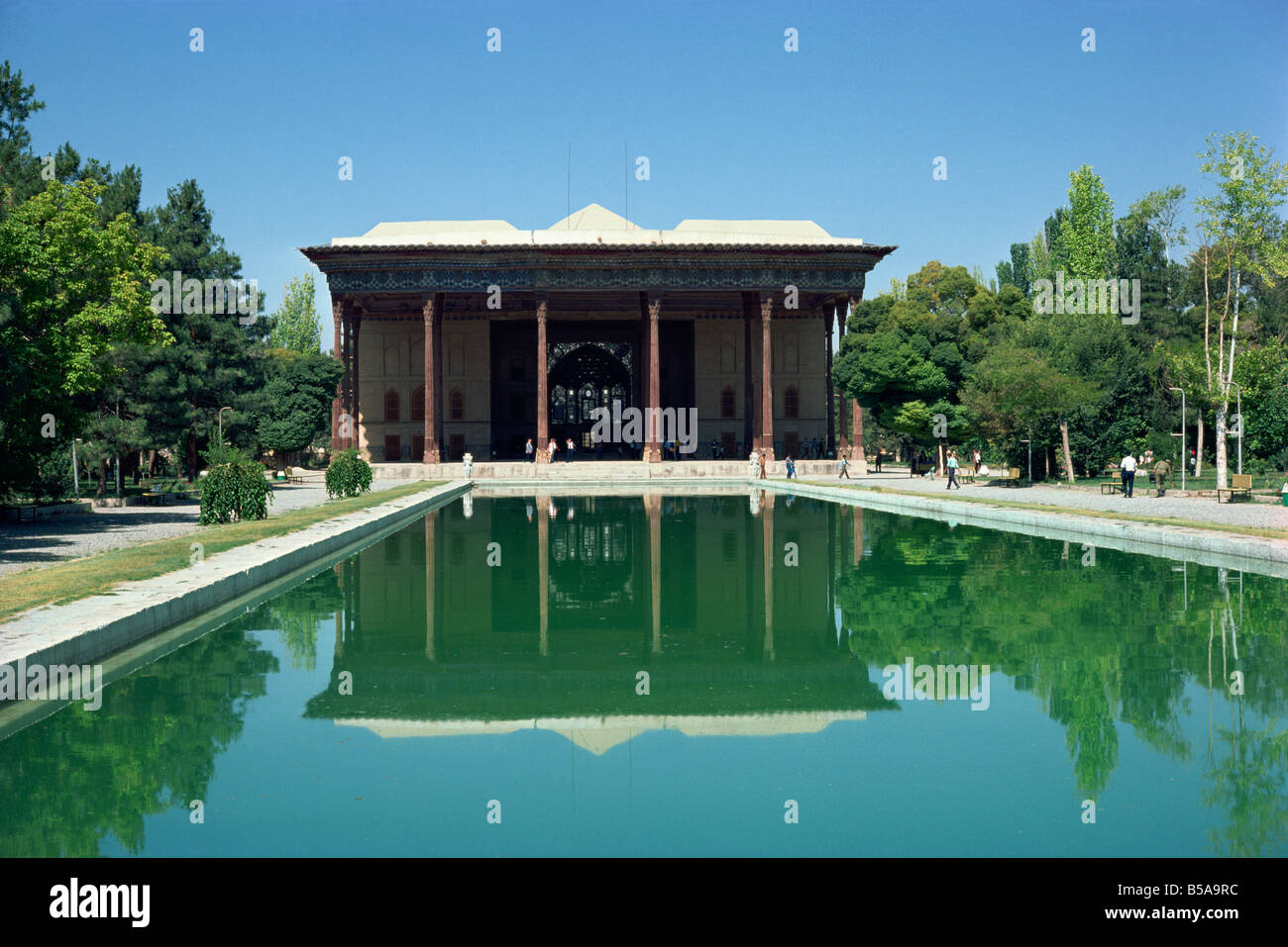 Le Palais de Chehel Sotoun Isfahan Iran Moyen-orient Banque D'Images