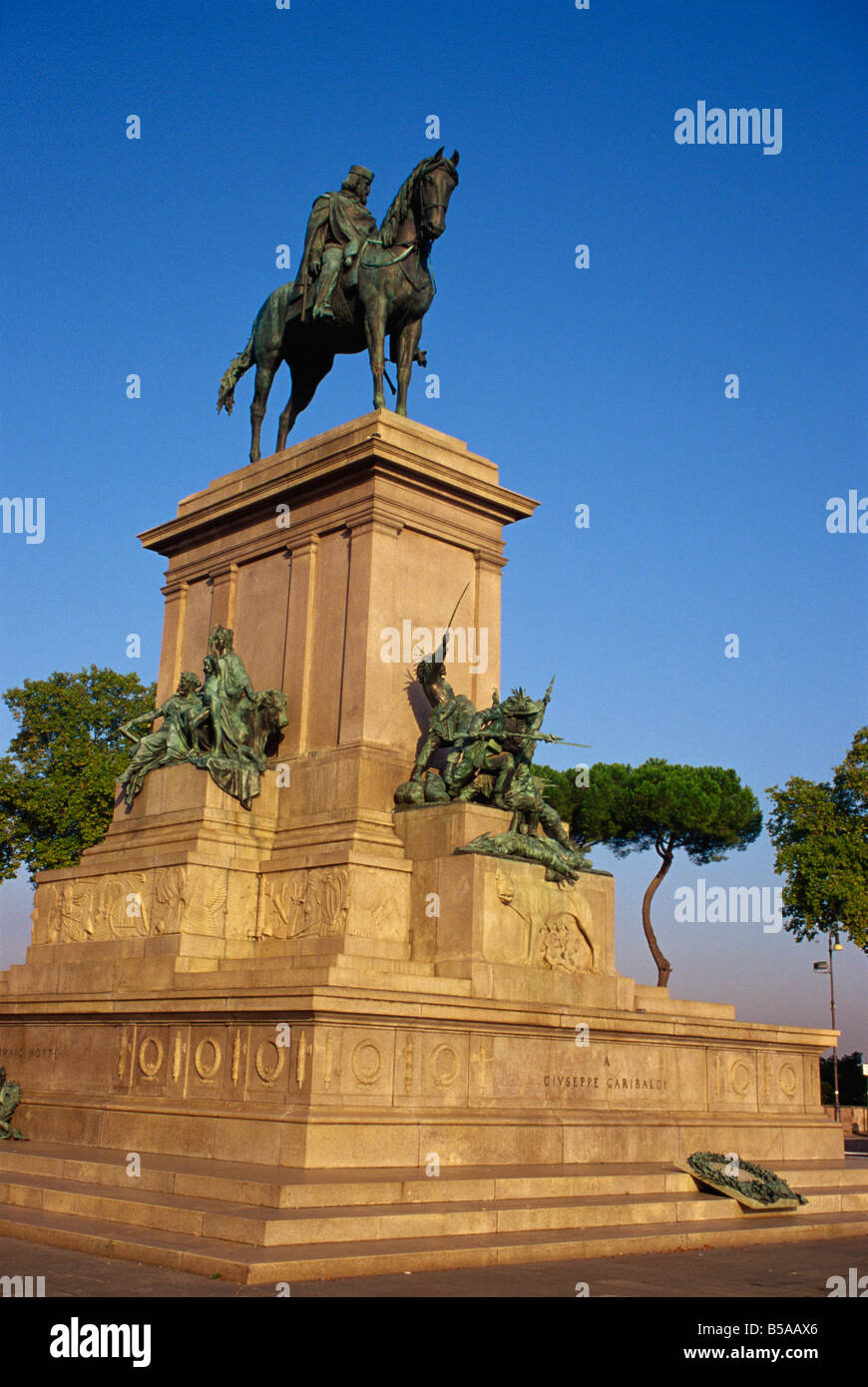 Statue de Garibaldi Janicule Rome Lazio Italie Europe Banque D'Images