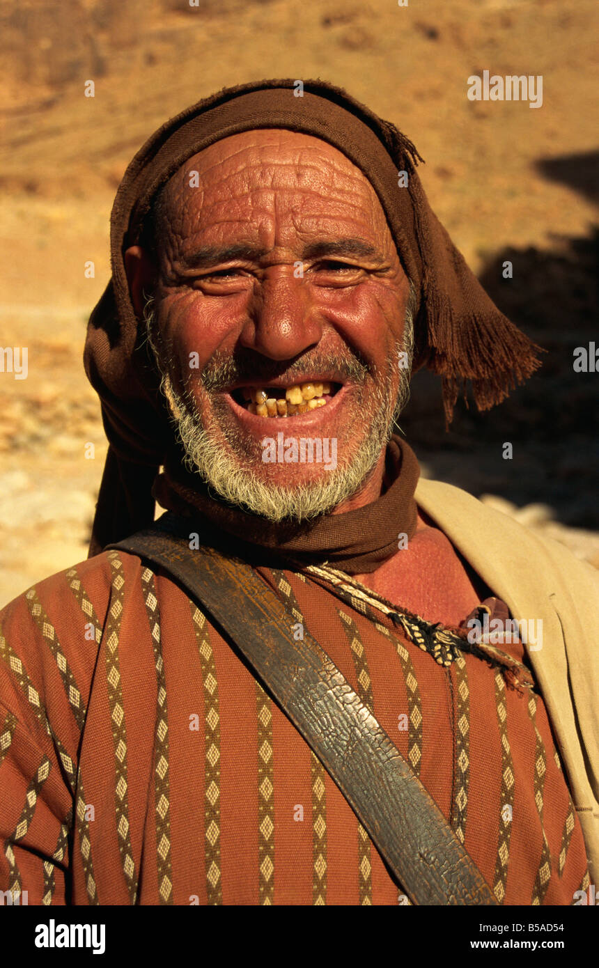 Portrait de berger berbère, Maroc, Afrique du Nord, Afrique, Afrique du Sud Banque D'Images