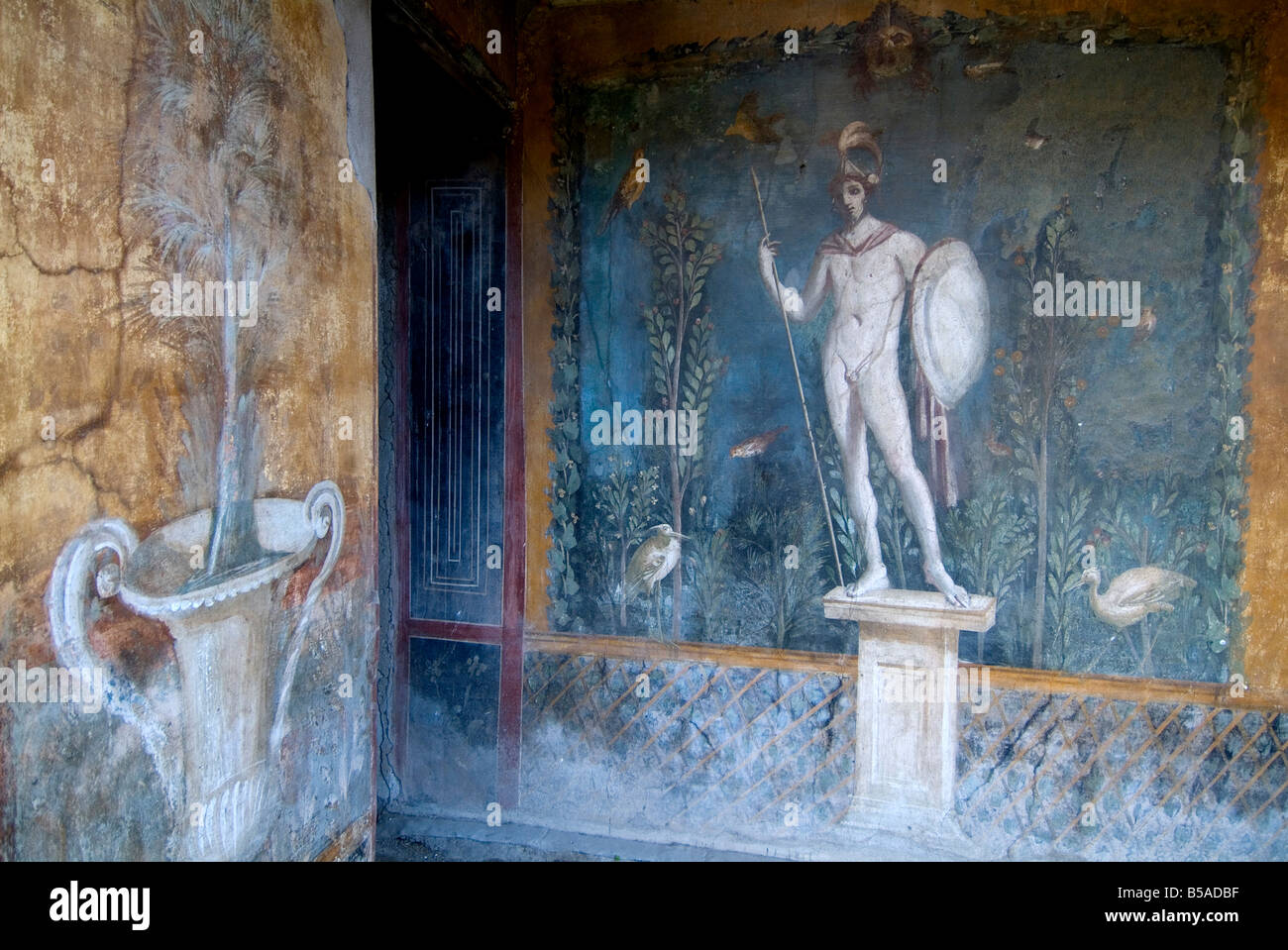 La Chambre de Vénus, Pompéi, une grande ville romaine détruite par une éruption volcanique du mont Vésuve, Campanie, Italie Banque D'Images