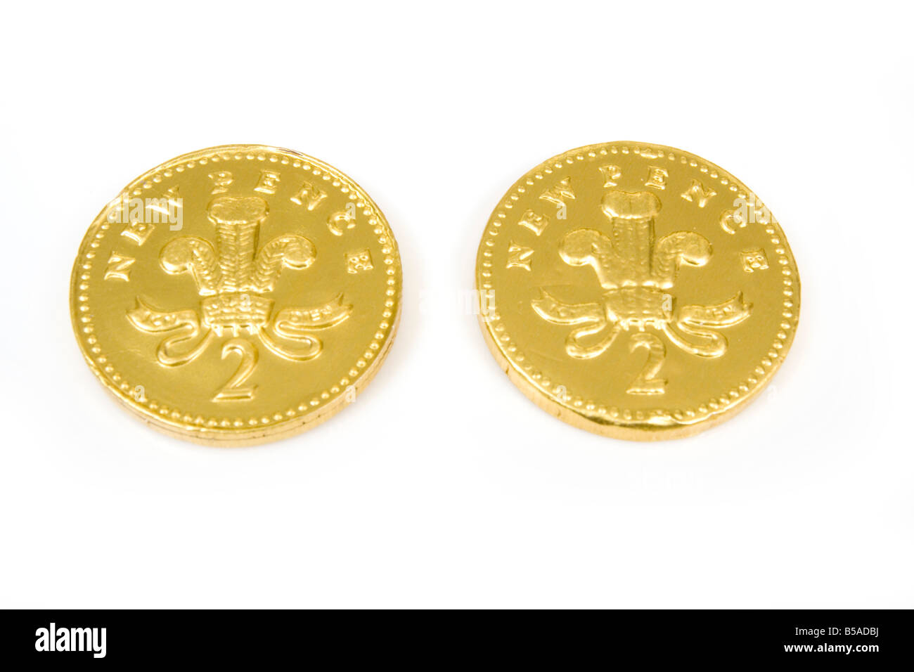 Argent chocolat isolated on white background studio Banque D'Images