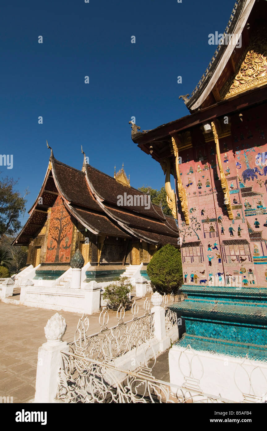 Wat Xieng Thong, Luang Prabang, Patrimoine Mondial de l'UNESCO, le Laos, l'Indochine, en Asie du sud-est Banque D'Images