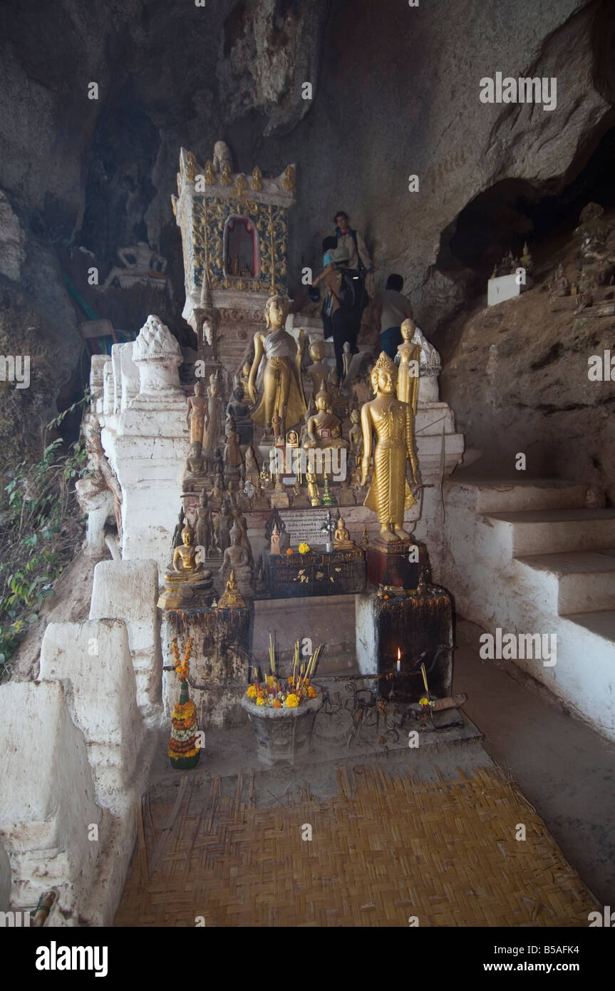 Grottes de Pak Ou, Mékong, près de Luang Prabang, Laos, Indochine, Asie du sud-est Banque D'Images