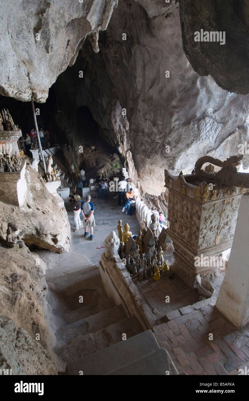Grottes de Pak Ou, Mékong, près de Luang Prabang, Laos, Indochine, Asie du sud-est Banque D'Images