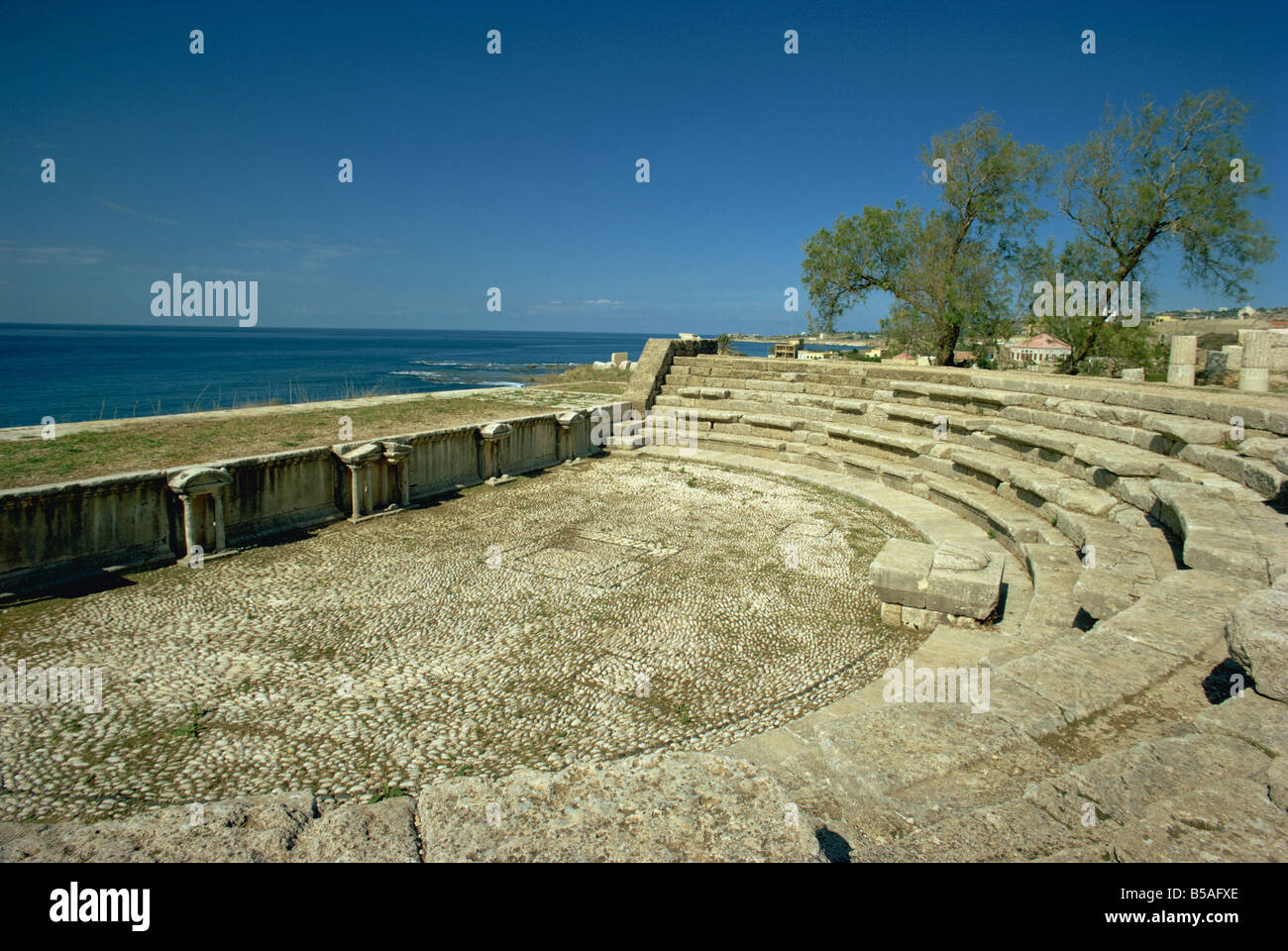 Théâtre romain datant du 3e siècle, Byblos, UNESCO World Heritage Site, Liban, Moyen-Orient Banque D'Images