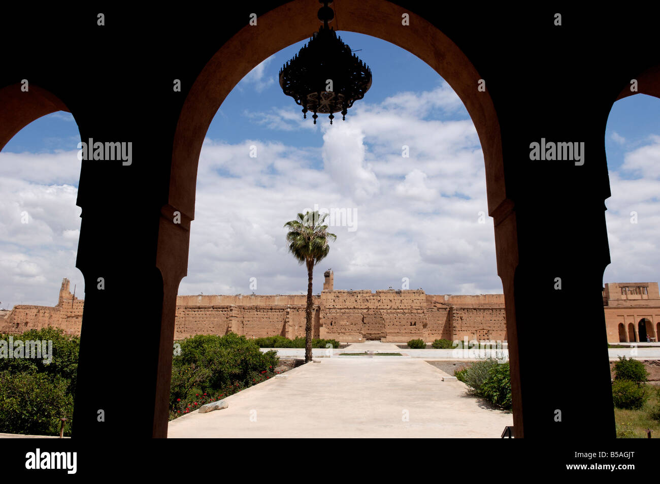 La Badia palace construit par le sultan Ahmed el Mansour dahbi-Ad de la dynastie saadienne, Marrakech, Maroc, Afrique Banque D'Images