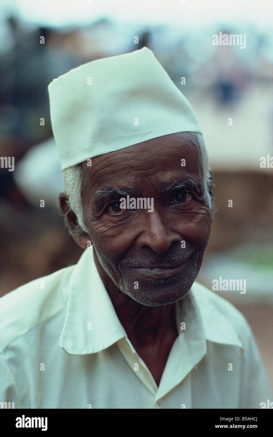 Un homme âgé, îles Maldives Banque D'Images