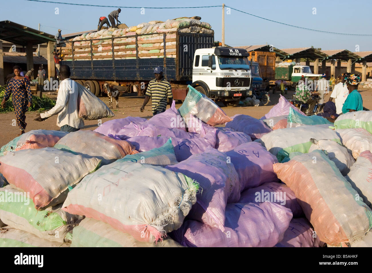 Le marché, Sikasso, Mali, Afrique Banque D'Images