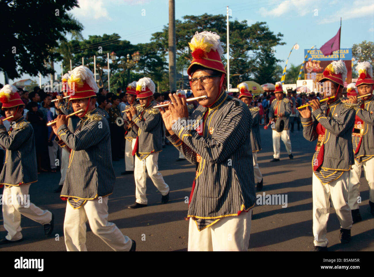 Fanfares sur l'Anniversaire du Sultan, Jogjakarta, Java, Indonésie, Asie du sud-est Banque D'Images