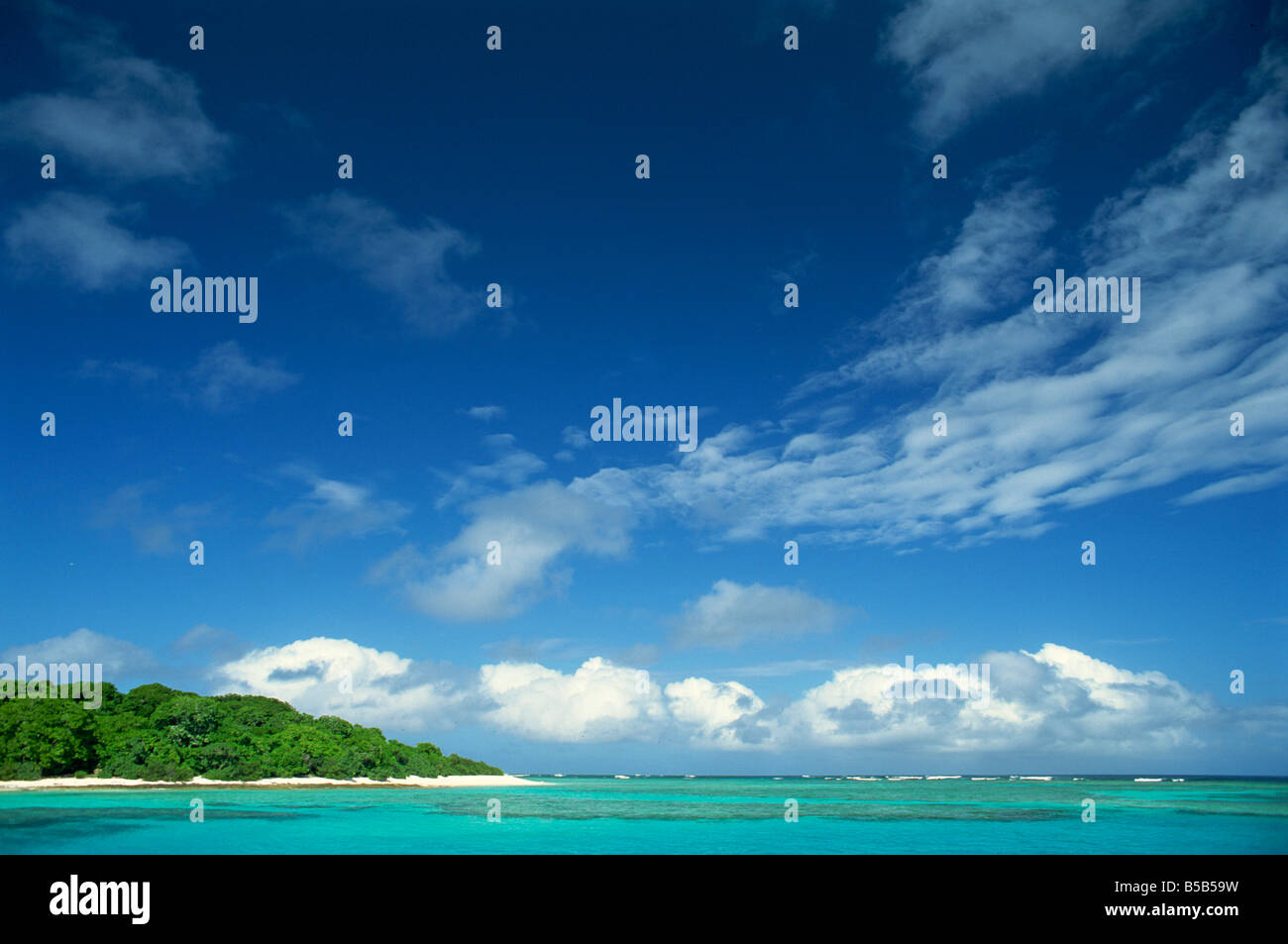 Les nuages, Maninita, l'île de Vava'u Group, Tonga, îles du Pacifique, Pacifique Banque D'Images