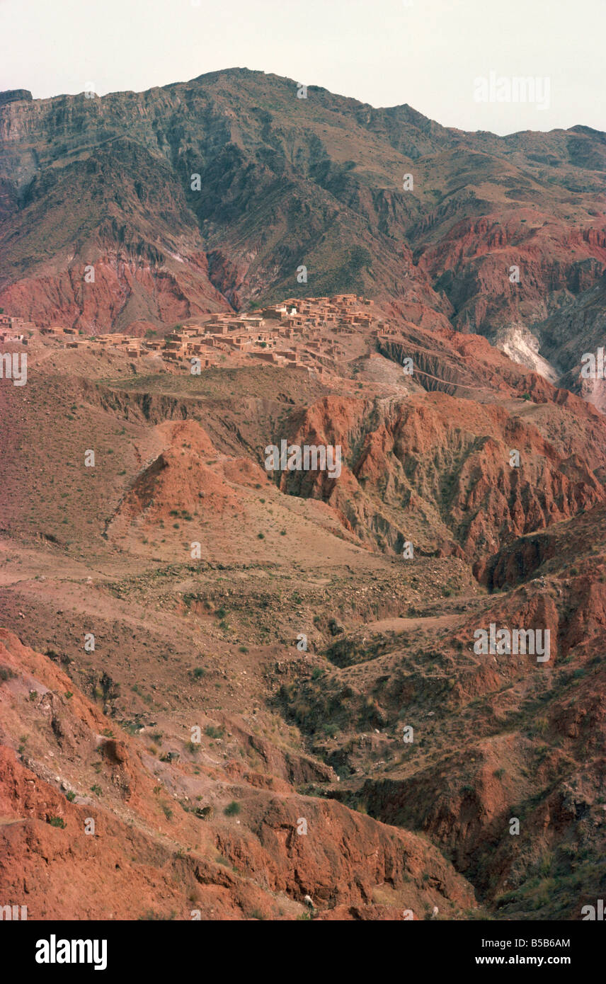 Village et mine de sel à Khewra Baloutchistan Pakistan Asie Banque D'Images