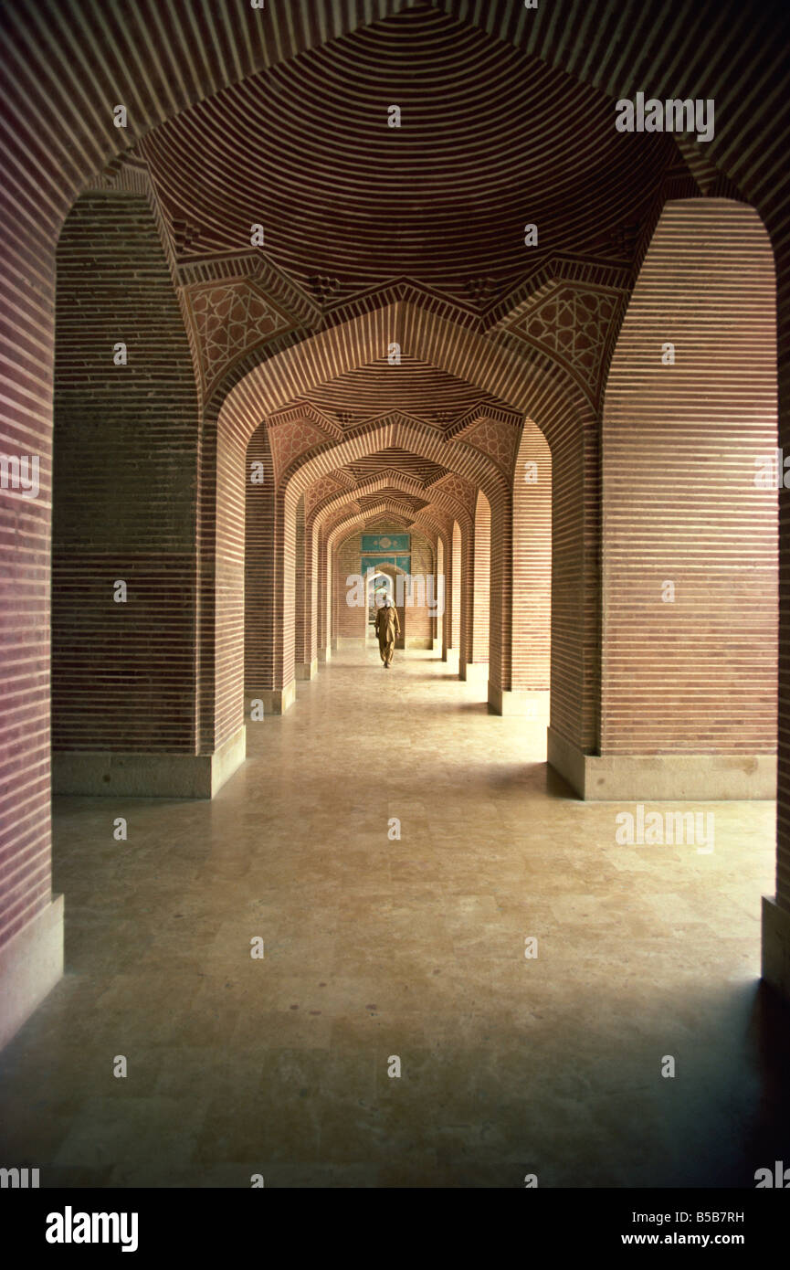 L'intérieur de la mosquée de Shah Jahan Thatta Pakistan Asie Banque D'Images