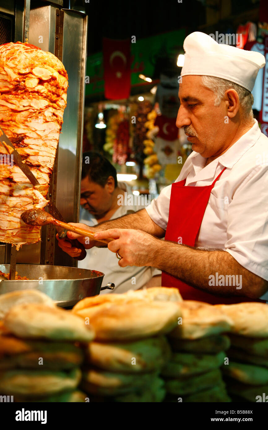De kebab, Istanbul, Turquie, Europe Banque D'Images