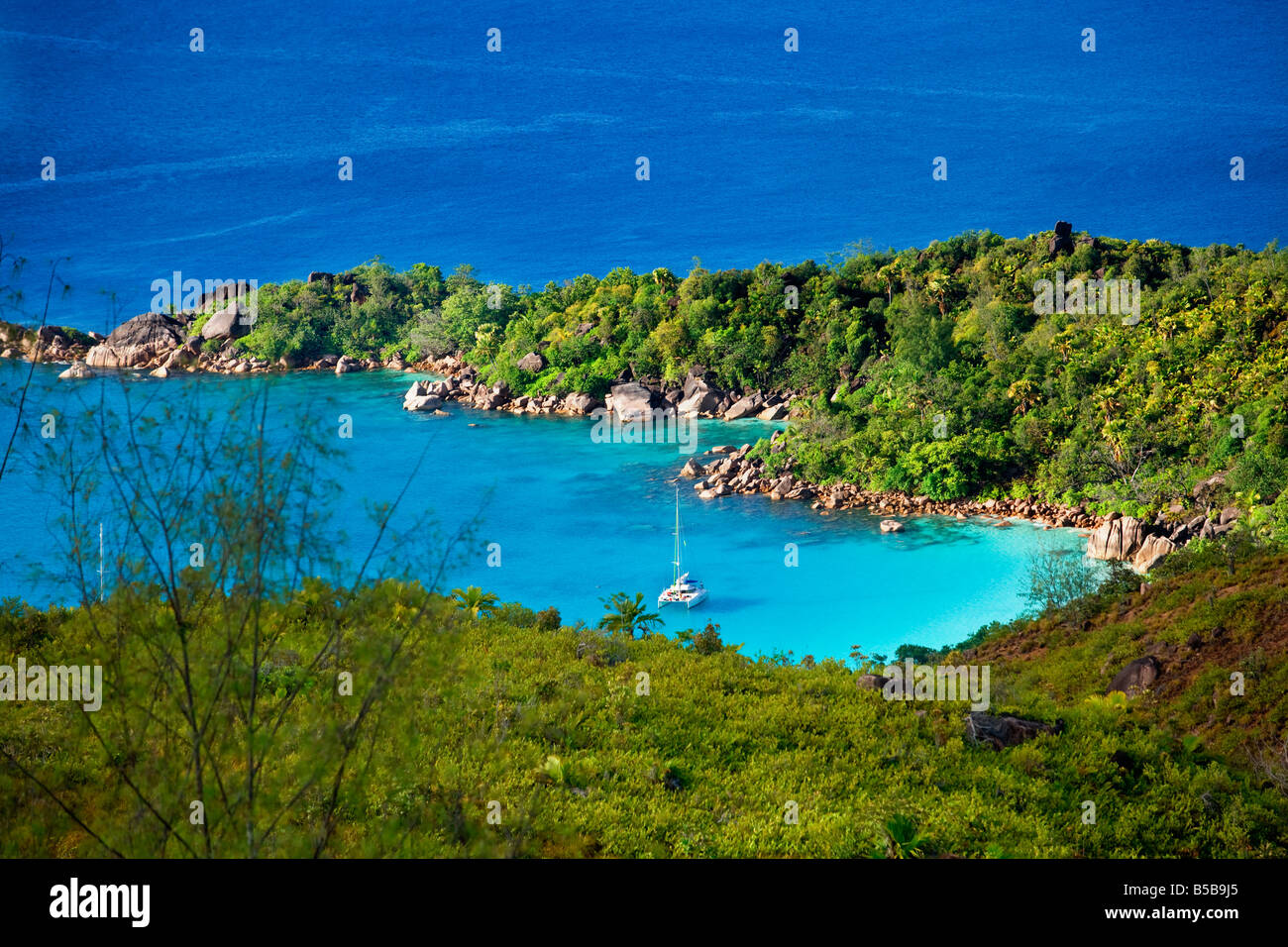 L'île de Praslin Seychelles Banque D'Images