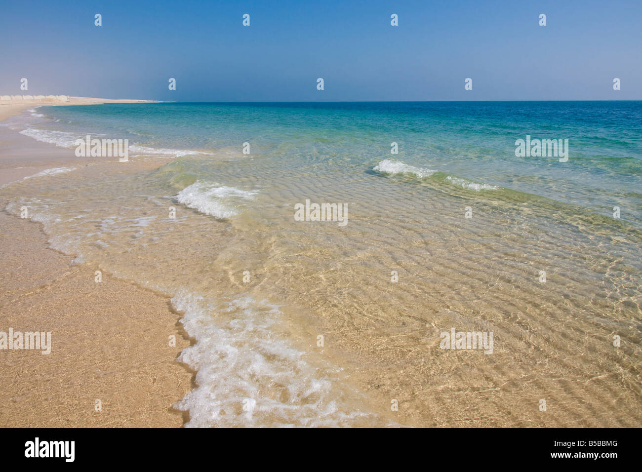 Ondulation sur plage, Sealine Beach Resort, au Qatar, au Moyen-Orient Banque D'Images
