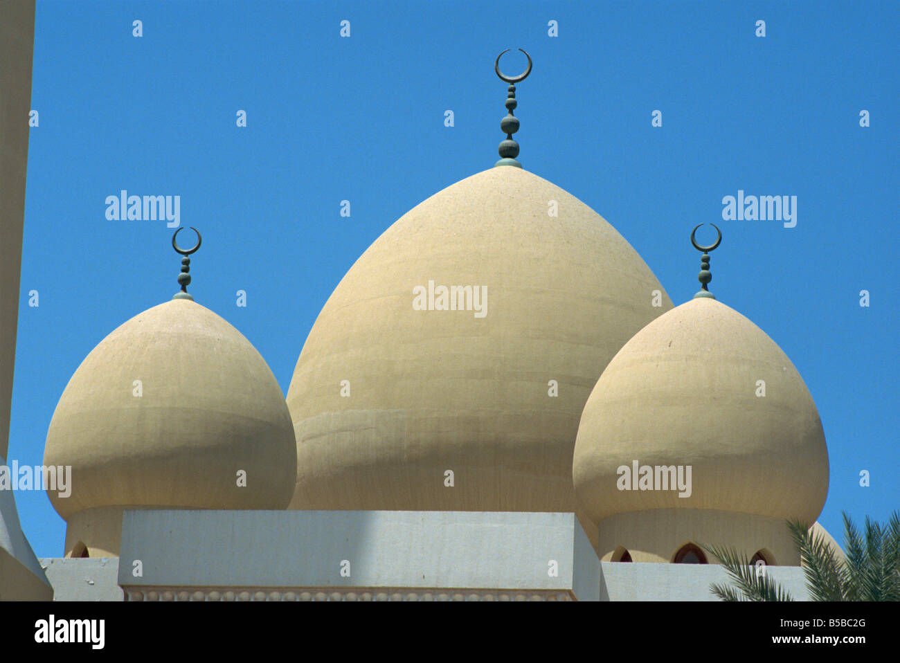 Les dômes de la mosquée Ber Dubaï Dubai Emirats Arabes Unis Moyen-orient Banque D'Images