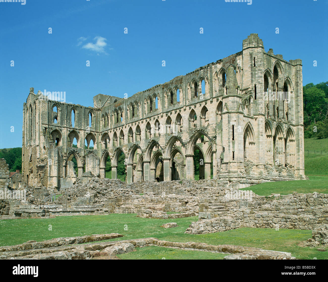 L'abbaye de Rievaulx North Yorkshire Angleterre Royaume Uni Europe Banque D'Images
